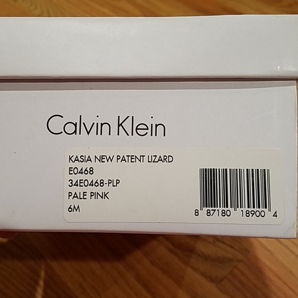 Calvin Klein Kasia Peep Toe Pumps Pale Pink Patent Leather - Picture 11 of 11